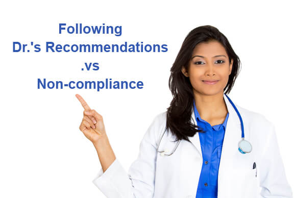 Following Dr.'s Recommendations vs. Non-Compliance